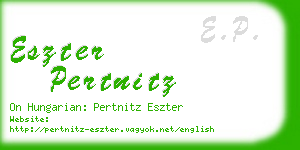 eszter pertnitz business card